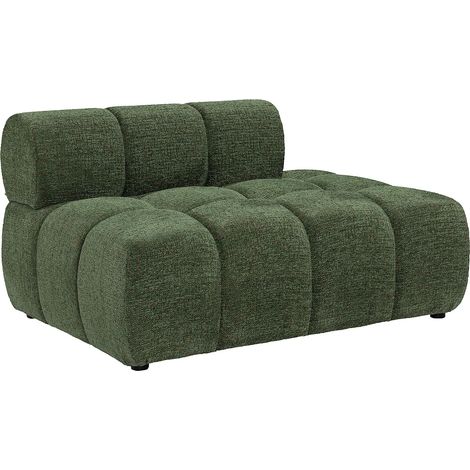 Méridienne droite en tissu chiné vert FACIVIL (1/4)