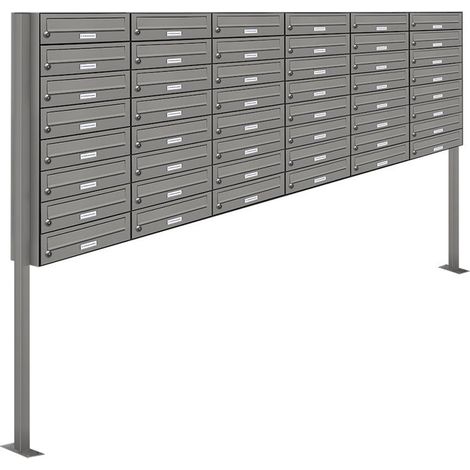 48er Premium Standbriefkasten  RAL 9007 freistehend Postkasten Ständer 6x8 (1/5)