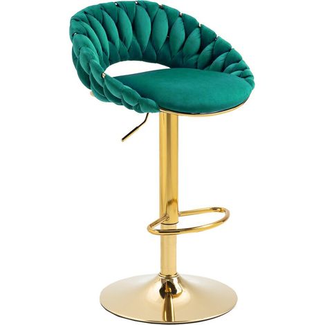 Verstellbarer Hocker, Barstuhl, FARVISO grün, elegantes Loft