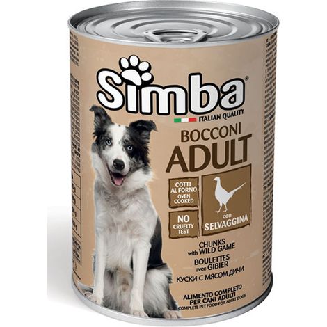 BOCCONI PER CANI 'SIMBA' selvaggina - gr 415- 24 pezzi  - MONGE