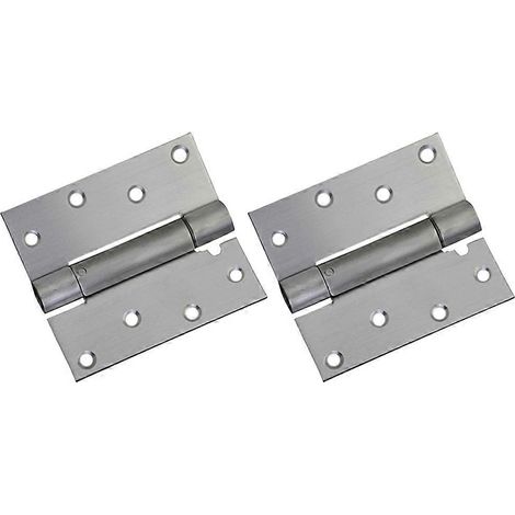 Selbstschließendes Türscharnier, 2er-Pack, 10 cm (4 Zoll) hochbelastbar, quadratisch, Edelstahl, Einlassfeder, automatischer Türschließer (1/5)