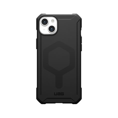 UAG Essential Armor Magsafe - Custodia protettiva compatibile con MagSafe per iPhone 15 Plus (nera) (1/3)