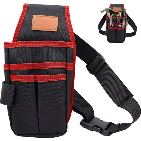 Tool Belt, Tool Bag, Oxford Fabric Belt 26 x 14 cm Tool Pouch Organizer with Adjustable Belt for Carpenters, Electricians, Manufacturers, Technicians (1/5)