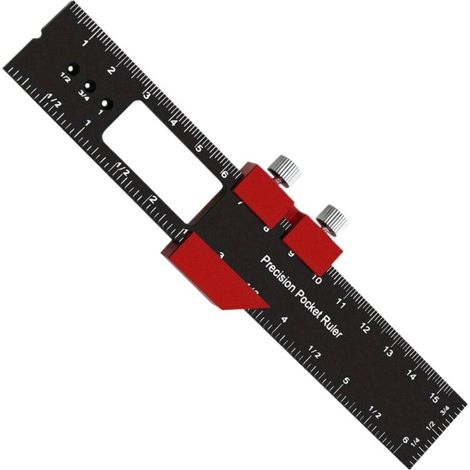 Precision ruler for woodworking - Marking gauge - Precision measuring tools - Carpenter's tools - Aluminum alloy marking and measuring ruler (1/5)