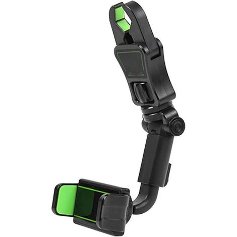 Support de téléphone portable pour rétroviseur de voiture, pivotant à 360°, universel, à fixer au siège par clip de suspension. (1/5)