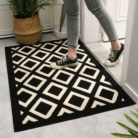 Tapis de sol pour l'entrée de la maison, la porte d'entrée et le hall, tapis de porte anti-poussière et durable, simple, absorbant et antidérapant