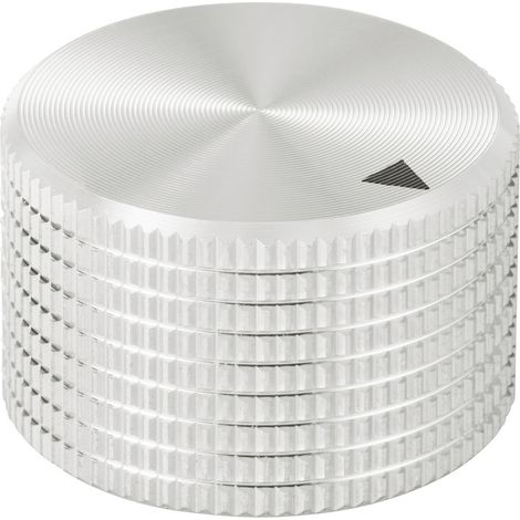 TRU COMPONENTS TC-11613812 Drehknopf mit Knopfmarkierung Silber (Ø x H) 25 mm x 16 mm Aluminium 1 S (1/4)