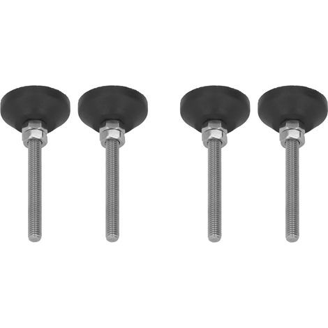 4 Supports de Nivellement Pivotants, Patins de Base en Caoutchouc de Nylon Réglables, Glissement de Meubles à Filetage M6, Pieds de Nivellement D30 de 50 Mm de Long pour la (1/5)