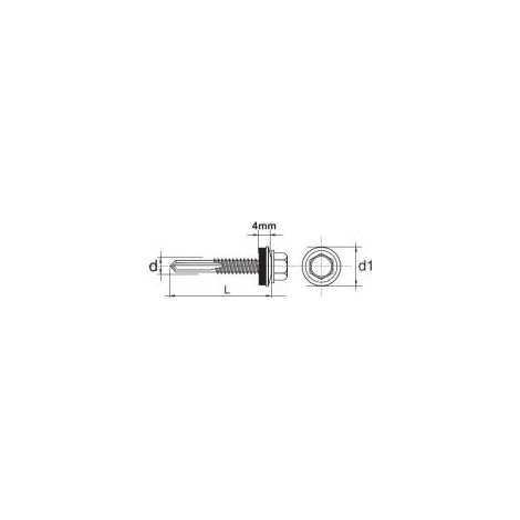 IMPAX SELBSTBOHRSCHRAUBE MIT EPDM 12MM RAL7024 5.532MM - 3 STO - 63524702432