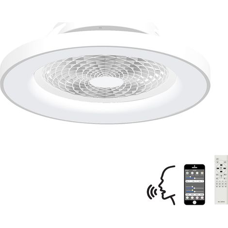 Ventilador DC TIBET Blanco 65 cm led dimable conectividad Bluetooth Mantra (1/5)