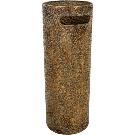 Paragüero de metal dorado 20.5x20.5x55h cm