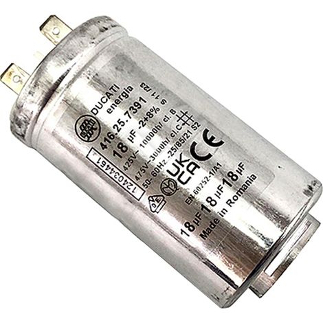 Ersatzteil - Kondensator 18µf -  - AEG, ELECTROLUX, ZANUSSI, ARTHUR MARTIN ELECTROLUX, JEKEN, FAURE, ZANKER, REX, SELECLINE