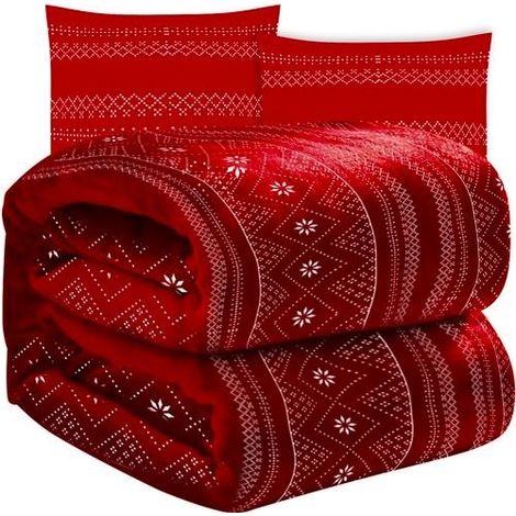 Ruhhy Juego de Cubrecama Rojo 160 x 200 cm (1/3)