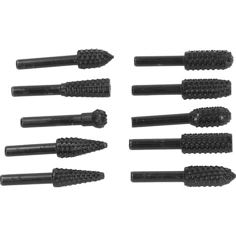 Ensemble de fraises en carbure 1/4" pour meuleuse, outils rotatifs et sculpture sur bois, double coupe (1/5)