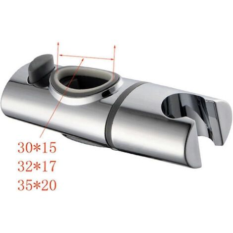 NALOOKAMIC Barre de douche réglable en hauteur avec support coulissant de rechange, support de douchette pour barres de douche ovales
