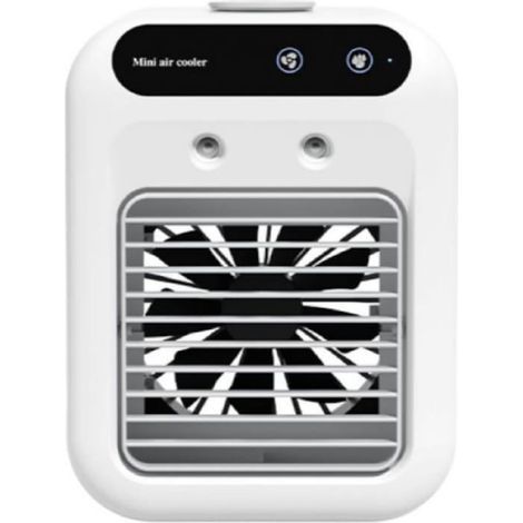 Mini Ventilateur Climatiseur Portable 2 Vitesses 500ml Rafraîchisseur Air Silencieux 20dB Pour Chambre Bureau Maison