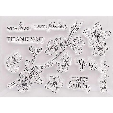 Tampon en silicone transparent pour scrapbooking et albums photo (1/4)