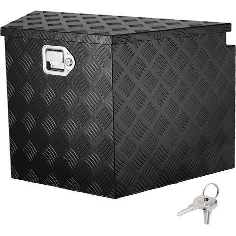 VEVOR Caja de Herramientas para Remolque Caja de Herramientas 73,7x41x45,7 cm para Remolque de Aleación de Aluminio Caja de Herramientas con Cerradura y Llave Resistente a la Intemperie para Mudanza