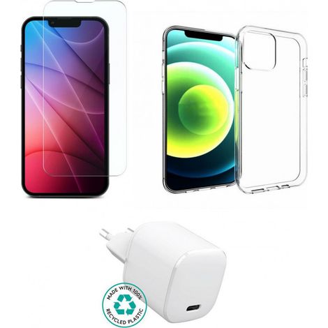 Chargeur secteur intérieur eSTUFF ES-KIT-IPH13PRO transparent/blanc