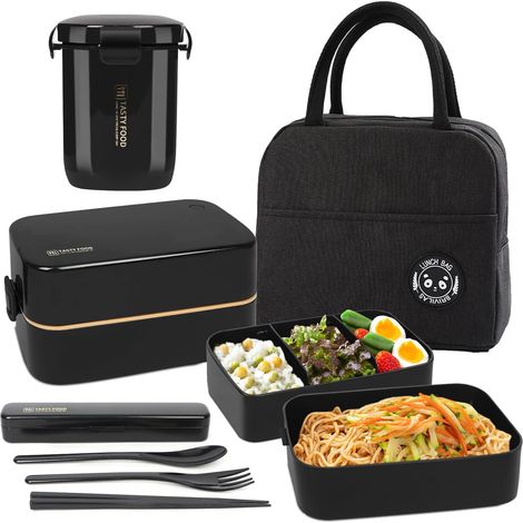 2 Tier Lunch Box Bento Box avec sac à lunch (1/5)