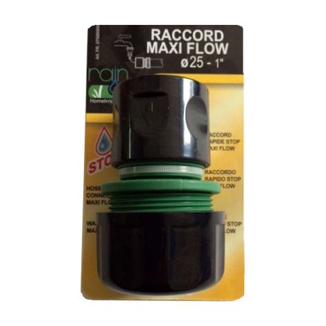 Raccordo Rapido Stop ad Alto Flusso D25mm Maxi Flow (s/b) - Irrigazione Pioggia