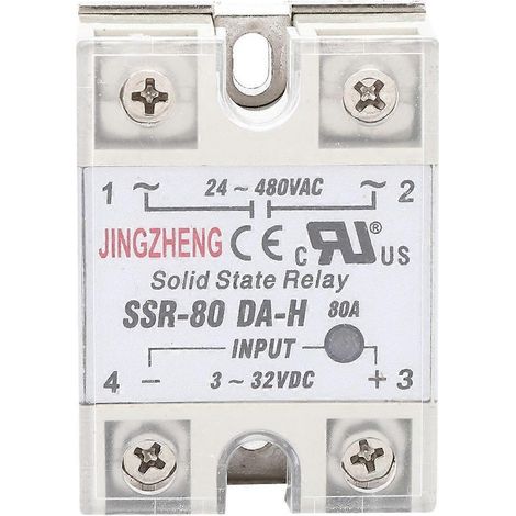 Halbleiterrelais DC/AC SSR mit kontaktlosem Schalter, hohe Qualität, SSR-80A DA H 24-480VAC