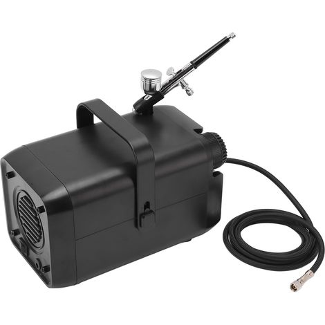 Professionelles Airbrush-Set, schwarz, für Airbrush-Kunst, Tortendekoration, DIY-Make-up, 100–240 V, EU-Stecker (1/5)