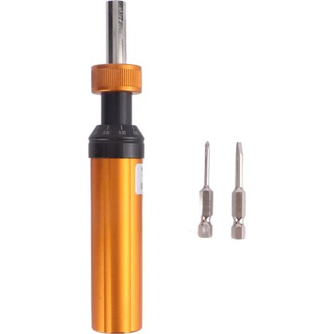 Tournevis à couple préétabli ajustable 0.1‑0.6N.m - Matériau: Alliage de haute qualité - Utilisation: Maintenance électrique et mécanique - Contenu: Tournevis + 2 Embouts Hex 6.35