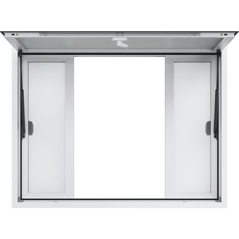 Vevor – Fenêtre de concession 48' x 36' en alliage d'aluminium – 4 fenêtres coulissantes – Porte auvent – S'ouvre à 85 degrés pour service rapide