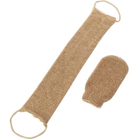 Gants Exfoliants - Naturel - Chanvre - Éponge Exfoliante - Nettoyage en Profondeur - Écologique (1/4)