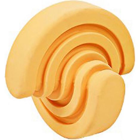 Balle distributrice de croquettes pour chien, jouet puzzle en caoutchouc résistant aux morsures, pour l'éducation dentaire et le dressage en extérieur (orange). Idéale pour le nettoyage des dents, l'a (1/5)