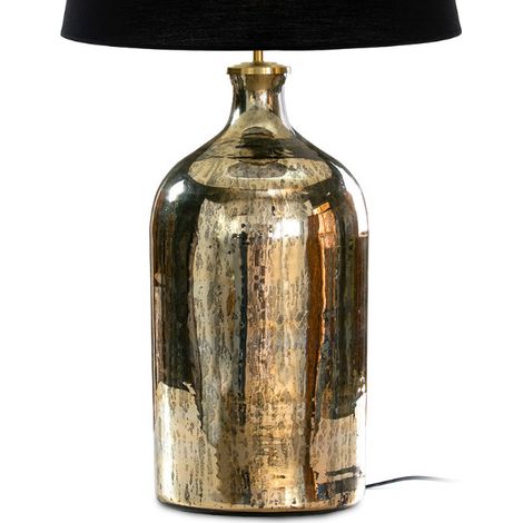 Pied de lampe verre doré vieilli Doux (1/2)