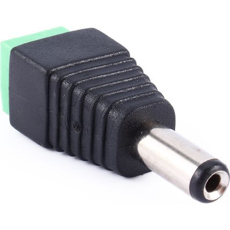 Adaptateur secteur mâle 2,1 x 5,5 mm pour éclairage LED de vidéosurveillance (1/5)