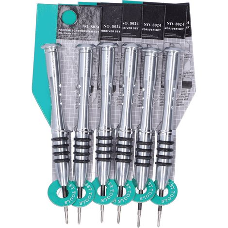 Ensemble de 6 tournevis cruciformes en acier au chrome-vanadium pour la réparation et le démontage de produits électroniques. Diamètre : 1,8 mm. (1/5)