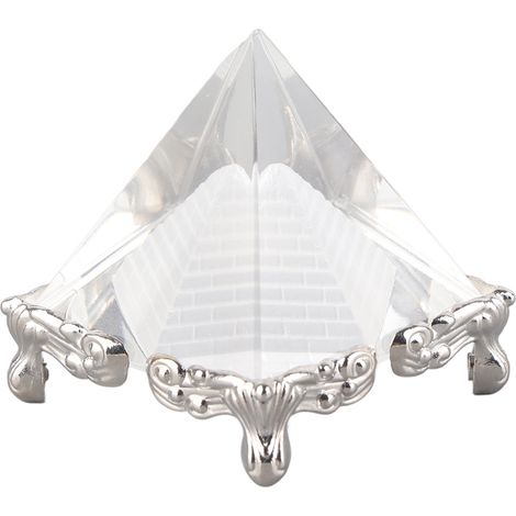 Pyramide en Cristal de Roche Créative, Sculpture en Pierre de Quartz pour Décoration Intérieure (1/5)