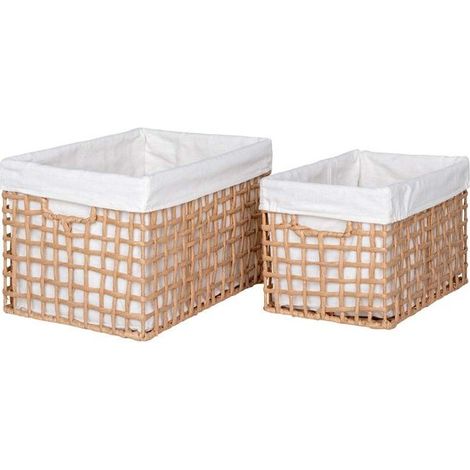 Bustelo panier lot de 2 pièces naturel.
