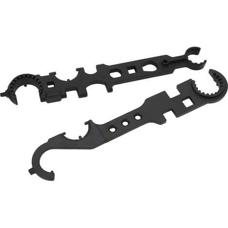 2-teiliges Multifunktions-Schraubenschlüssel-Set (verdickt, flach, dünn) für Reparaturen an Kronenmuttern, Laufmuttern, Schaftrohren usw. (1/5)