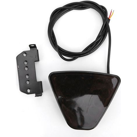 Jeffergarden Feu arrière de voiture 12 V, 20 LED, clignotant, feu de freinage et de recul, adapté aux motos, VTT, camions, SUV, noir-DOU