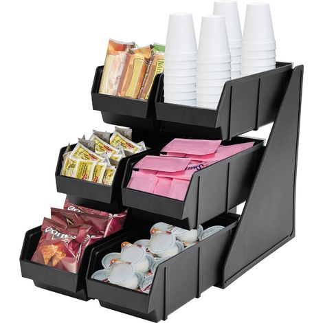Présentoir à épices à 6 compartiments, pour servir les épices, organiseur, support, plan de travail, récipients en plastique, étagère de rangement pour cafés, restaurants, bars (1/5)