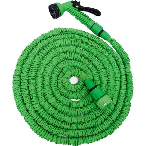 Tuyau Flexible Extensible de Tuyau d'arrosage Flexible Flexible Extensible en Plastique pour arroser Le Tuyau d'irrigation Extensible, Tuyau d'arrosage Vert, 150ft