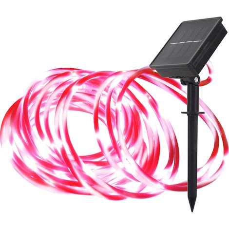 Guirlande lumineuse LED bonbon, 100 LED, 10 m, 8 modes, étanche, solaire, pour les fêtes de fin d'année, la maison, le jardin, la (1/5)