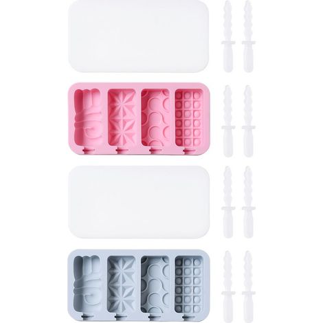 Silikon-Eisform – Eisriegelform mit Deckel – Für selbstgemachtes Eis und Sorbets – 2er-Set (1/5)