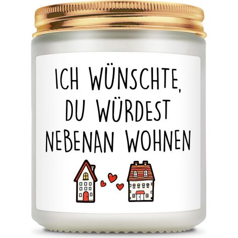 Cadeaux pour petite amie - Bougie parfumée avec inscription - Cadeau personnalisé pour femme - Meilleure amie, cadeau d'anniversaire pour femme, anniversaire, Noël (1/5)