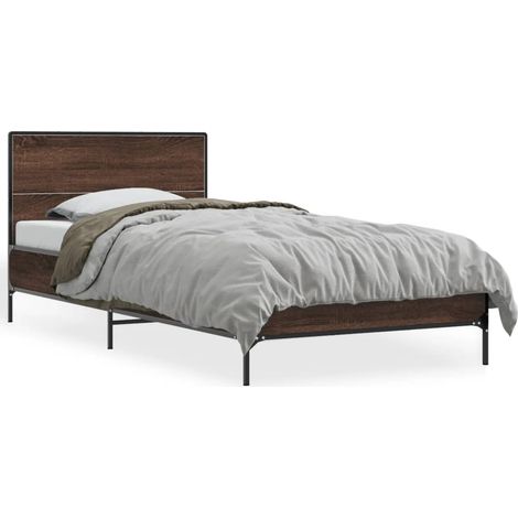 Lit simple,Lit adulte,Cadre de lit sans matelas chêne marron 90x190 cm CFW2164626 (1/5)