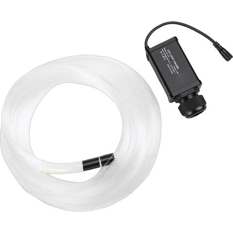 Plafonnier étoilé fibre optique 12W contrôle APP Bluetooth réactif au son RGBW lampe fibre optique voiture maison prise EU (1/5)