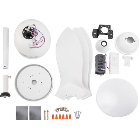 38-inch ceiling fan with light, remote control, quiet operation, variable speed, LED, 6 speeds, reversible motor, for bedroom and living room (1/5)