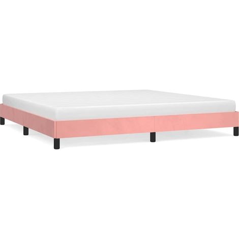 Maison Exclusive - Bettgestell Rosa 200x200 cm Samt (1/5)