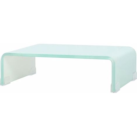 Práctico soporte de TV/buffet/monitor de diseño para TV de cristal blanco de 40 cm 2502227