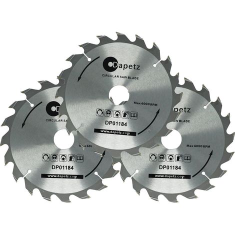 Dapetz ® 235mm TCT Circular Wood Saw Blades 24, 40 & 48 Teeth 30mm Bore for Hardwoods, Softwoods & Chipboards Compatible with Various Circular Saws 3PCS (1/5)