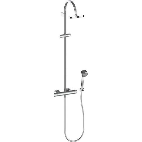Mitigeur douche Keuco Plan bleu avec pomme de douche suspendue, 53924, pour montage en saillie, chromé - 53924010200 (1/2)